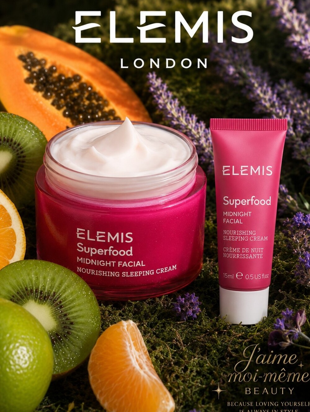 ELEMIS Superfood Midnight Facial Nourishing Sleeping Cream - Full Size Plus Mini